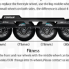 MZS509C Cougar Super Freestyle Slalom Inline Roller Skates for Adult - Black - Image 11